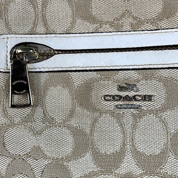 Coach Prairie Signature Jacquard Satchel Light Gold Light Khaki Chalk 36311 - Picture 5 of 14